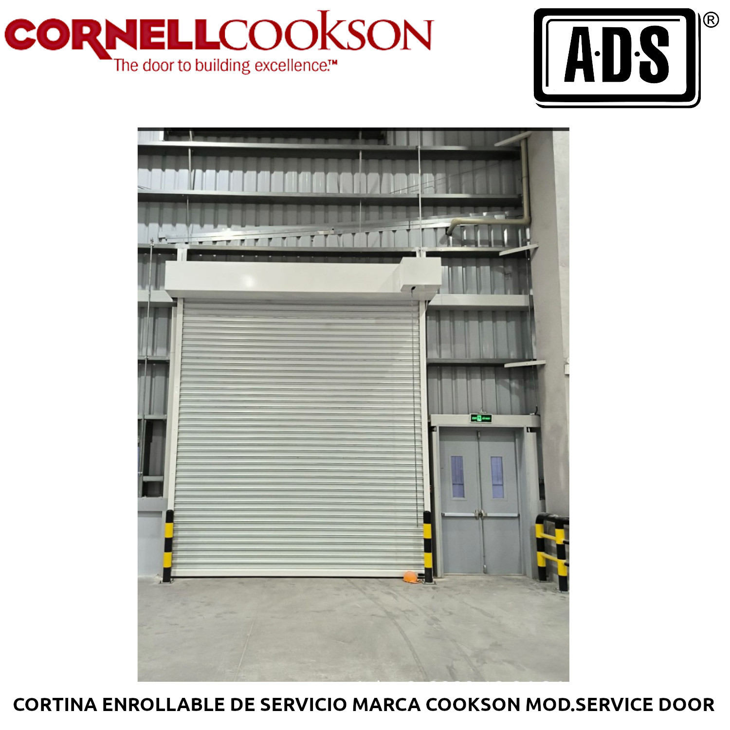 CORTINA ENROLLABLE DE SERVICIO MARCA COOKSON MOD.SERVICE DOOR
